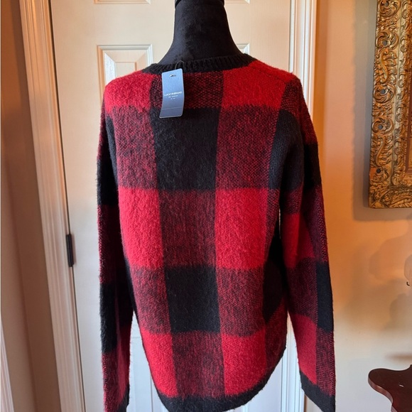 Lucky Brand Red and Black wool blend Sweater NWT - Picture 4 of 10